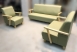 台北二手家具 泰山宏品二手家具館 ZX1107ADE*全新綠色123沙發 二手茶几 二手布沙發 木頭椅 木沙發