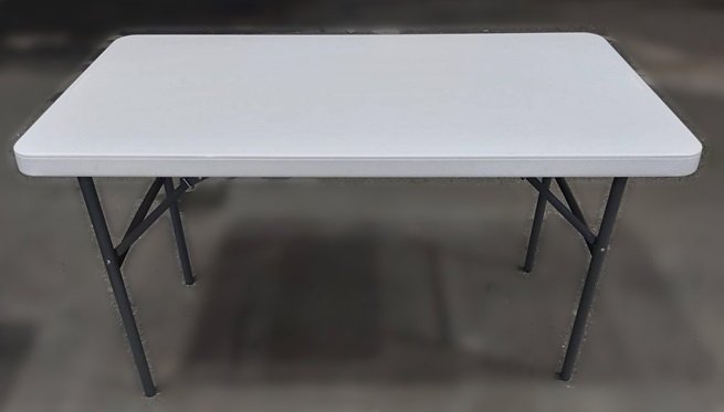 台北二手家具 泰山宏品二手家具館 E110603*白色塑膠折合桌* 二手各式桌椅 會議桌椅 休閒桌椅 二手家具買賣推薦