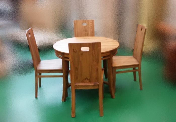 樂居二手家具 TK-A0DB *實木柚木圓形餐桌椅組 一桌4椅* 柚木家具庫存拍賣 大茶几 木沙發 書櫃