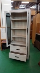 樂居二手家具 全新中古傢俱 TV309DJB*全新洗白玻璃書櫃 展示櫃 高低櫃 酒櫃 書架 客廳家具 沙發 電視櫃 茶几