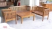 樂居二手家具館 全新中古傢俱賣場 P156*柚木木製沙發*實木木板椅/客廳桌椅/日式條子沙發組椅