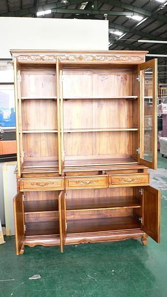 實木傢俱大賣場 TK207*庫存柚木書櫃*法式書櫥/書架/酒櫃/隔間屏風櫃/高低櫃/展示櫃/隔間屏風櫃