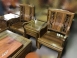 樂居二手家具生活館(中) 台中全新中古傢俱買賣 高級LG1109*紫檀木10件式組椅*木頭椅 木板椅 泡茶桌椅 古董家具
