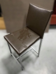 台中二手家具買賣 推薦 西屯樂居 F0406EJJ 咖啡色皮餐椅 洽談椅 書桌椅 電腦椅 會客椅 2手各式桌椅拍賣