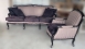 樂居二手家具(中) 便宜2手傢俱拍賣A102206*紫色歐風1+3布沙發 泡茶桌椅*台北桃園新竹苗栗彰化