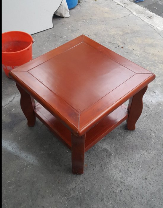 樂居二手家具 A102-1 柚木色四方小茶几 客廳邊桌 中古茶几 矮桌 沙發桌 小茶几 客廳家具拍賣 全新中古傢俱家電