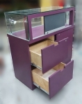 樂居二手家具(北) 便宜2手傢俱拍賣D110605*玻璃紫色展示櫃* 二手營業用櫥櫃 玻璃櫃 營業設備 中古家具買賣推薦
