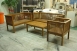 樂居二手家具 全新中古傢俱賣場 P146原木 日式柚木沙發椅 實木客廳桌椅 木頭板椅