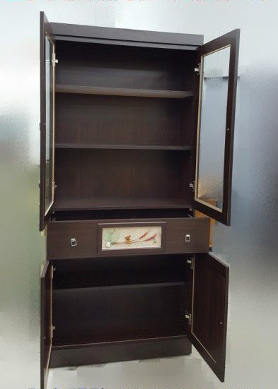 樂居二手家具 台中全新中古家具買賣 NH1122BJC5*全新幸運草書櫃 玻璃櫃 展示櫃 酒櫃 高低櫃*庫存客廳家具沙發