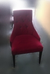 樂居二手家具 A0808HJJ 紅色絨布餐椅 洽談椅 書桌椅 電腦椅 會客椅 2手各式桌椅拍賣【全新中古家具家電賣場】
