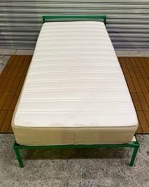 樂居二手家具 庫存零碼傢俱賣場 A1121AJJC*綠色3尺床組+床墊*租屋 套房 兒童床墊 床組 床箱 床板大特價