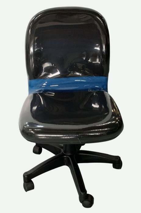 【樂居二手家具】全新 二手家具 家電買賣 EA1501Fj*全新黑藍透氣OA辦公椅* 洽談椅/等待椅/會議椅/電腦椅/