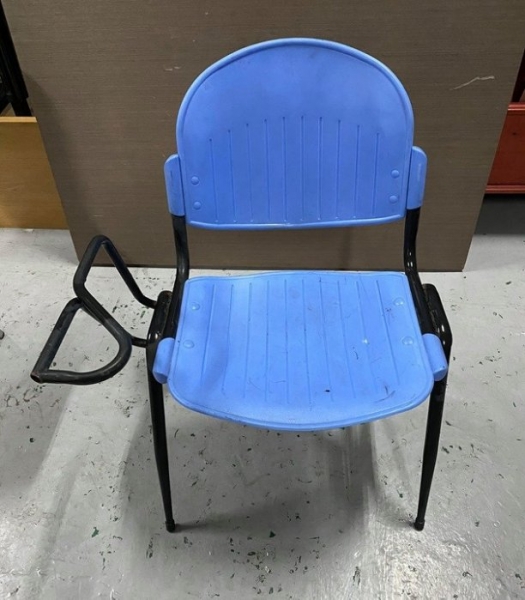 台中二手家具買賣 推薦 西屯樂居 F0406BJJJ 藍色課桌椅 補習班桌椅 /學生桌椅/ 兒童桌椅 大學椅 排椅