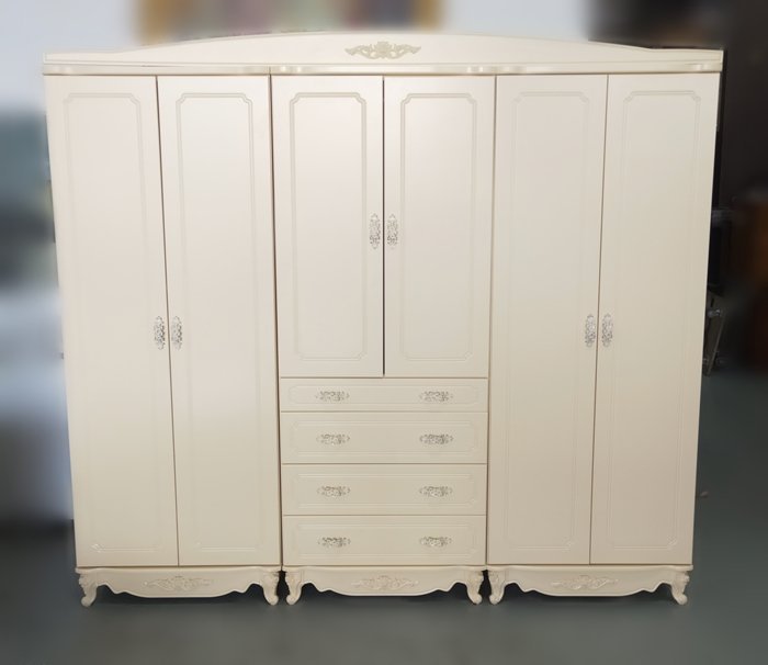 二手買賣推薦【宏品二手家具館】中古傢俱拍賣 B9042*宮廷風衣櫃*斗櫃 床邊櫃 床頭櫃 書櫃 新竹台北 床組床墊床架