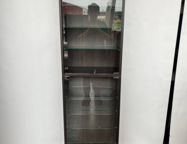 ~2手家電推薦~宏品二手家具 二手傢俱A52412*2門玻璃展示櫃*書櫃 玻璃櫃 衣櫥衣櫃 高低櫃 電視櫃 餐酒櫃 電器櫃 收納櫃 櫥櫃 邊櫃 公仔櫃 櫃子