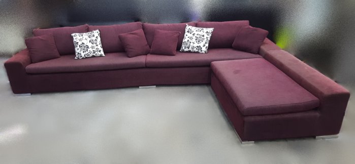 【宏品二手家具館】A43005*紫色L型布沙發*