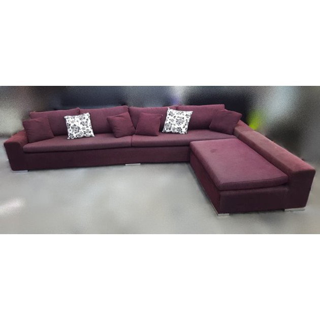 【宏品二手家具館】A43005*紫色L型布沙發*